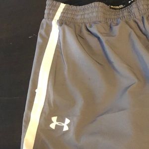 Mens grey under armour sweatpants with zipper pockets